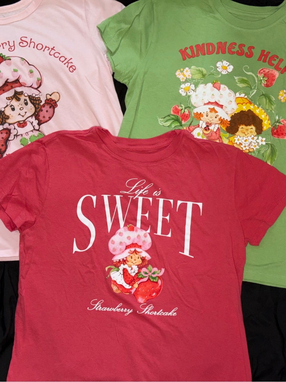 Target Strawberry Shortcake Graphic Tee - Reddish Pink, Light Pink, Green, White